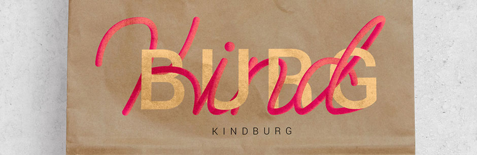 Top logo design trends 2019: дизайн логотипа для Kind Burg