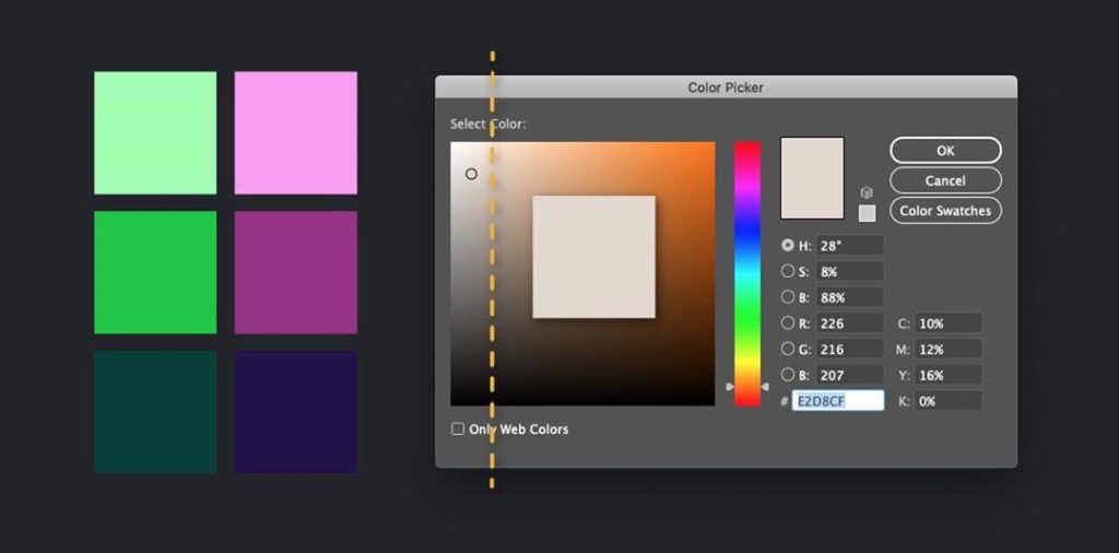 Как создать цветовую палитру в illustrator
