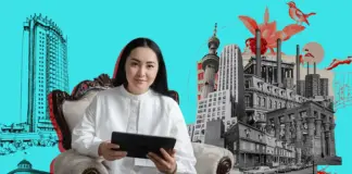 Жанара Мукашева: Магия точных деталей collage-Janara-Mukasheva_blue_red