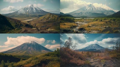 Kamchatka volcanoes, Velvia film effect --ar 16:9 --v 5 --s 250