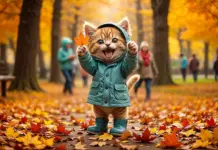 Осень — это когда холодно… kitten-in-a-jacket-and-boots