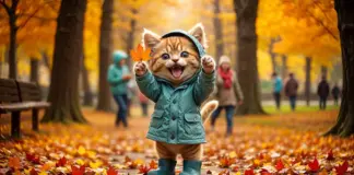 Осень — это когда холодно… kitten-in-a-jacket-and-boots