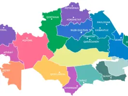 Карта Казахстана в векторе карта Казахстана в векторе